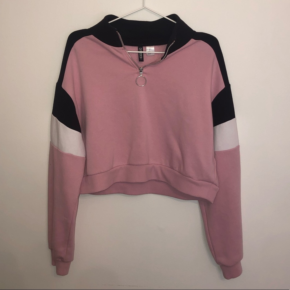 Multicolor cropped sweatshirt